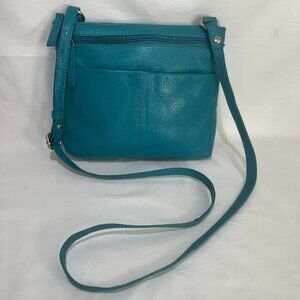 Real Soft Leather Shoulder Bag Handbag Purse Cross Body Turquoise
